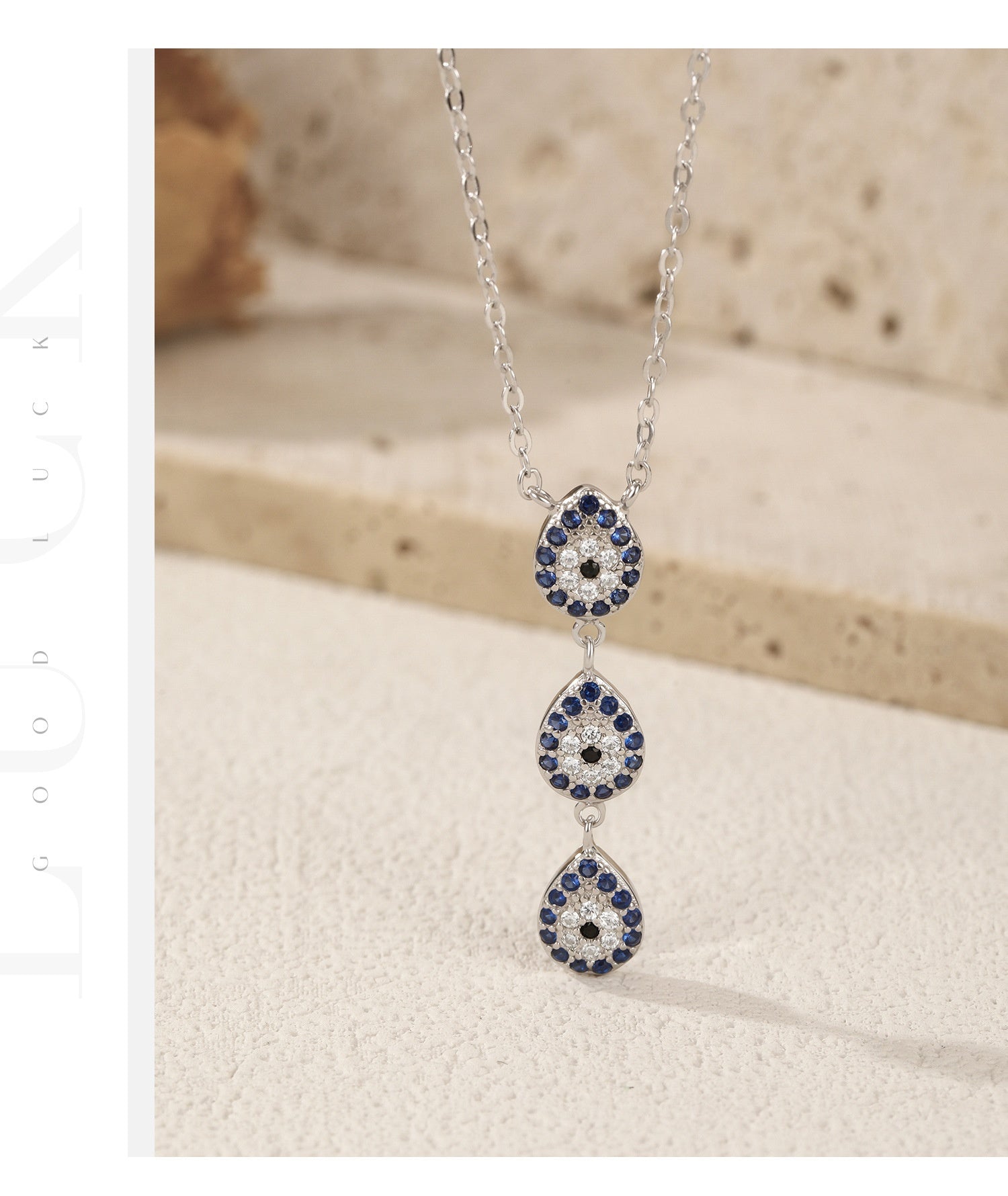 Sterling Silver Light Luxury Full Diamond Y-shaped Chain Necklace For Women - Artigo Importado