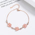 Fashion Jewelry Opal Crystal Gemstones Chain Bracelets For Women Femme Zircon Diamonds Rose Gold Jewelry Bijoux Mujer Cute Girlfriend Gifts - Artigo Importado
