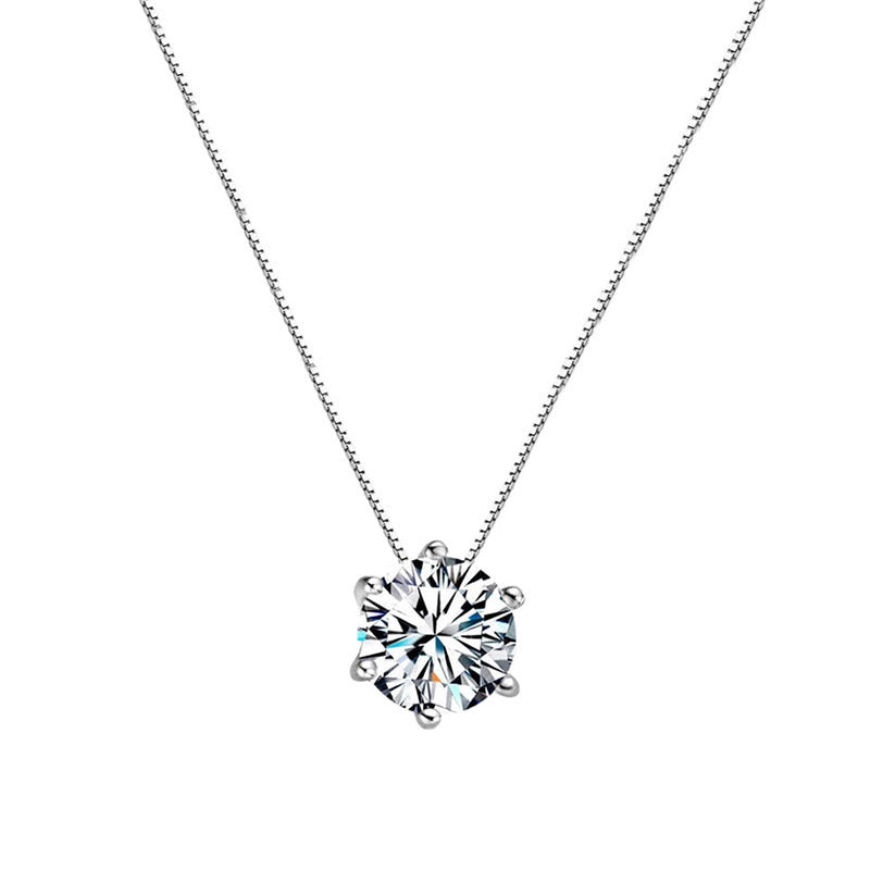 Single diamond necklace women - Artigo Importado