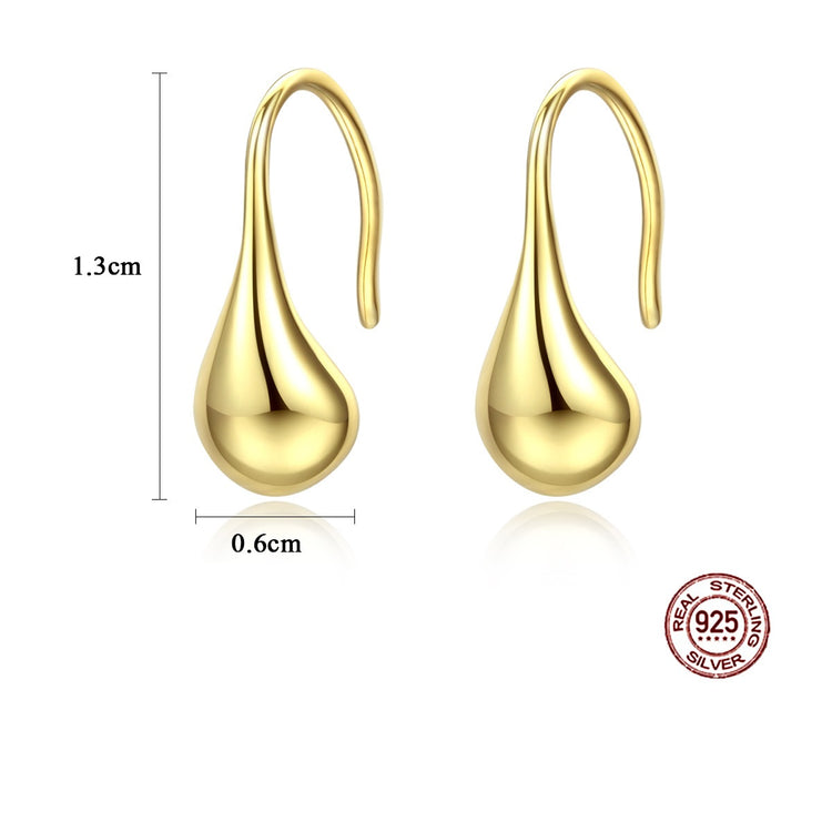 Authentic Sterling Silver 925 Waterdrop Design Drop Earring for Women Elegant Engagement Earring Fine Jewelry Accessories - Artigo Importado