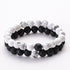 Classic Black Matte Green Malachite Bracelets Suitable Women Men Elastic Strand Jewelry - Artigo Importado