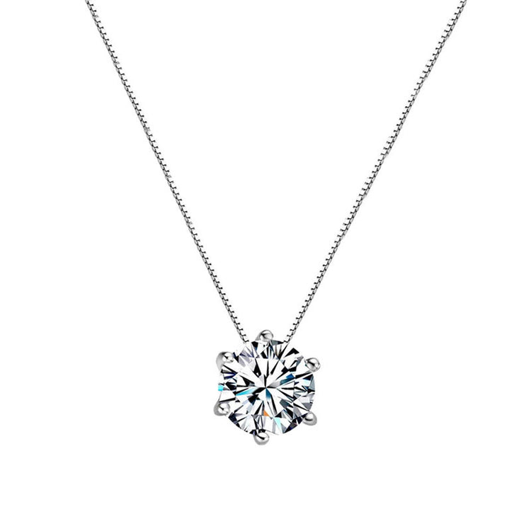 Single diamond necklace women - Artigo Importado