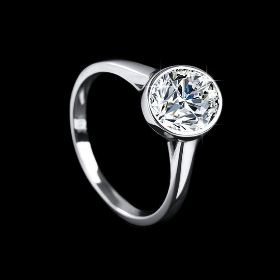 Mozanite And Diamond Ring For Women - Artigo Importado