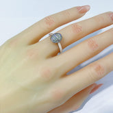 Mozanite And Diamond Ring For Women - Artigo Importado