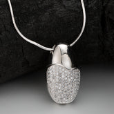 Simple Entire Sterling Silver Diamond-studded Necklace Women - Artigo Importado