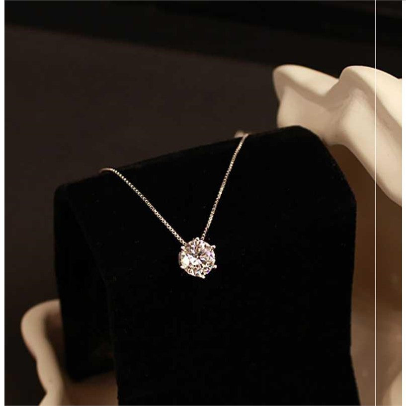 Single diamond necklace women - Artigo Importado