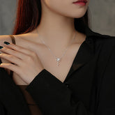 S925 Silver Fashion Design Inlaid Zirconium Diamond Necklace For Women - Artigo Importado