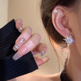 Sparking Snowflake Earrings For Women Shiny Zircon  Firework Exquisite Earring Christmas New Year Party Jewelry - Artigo Importado