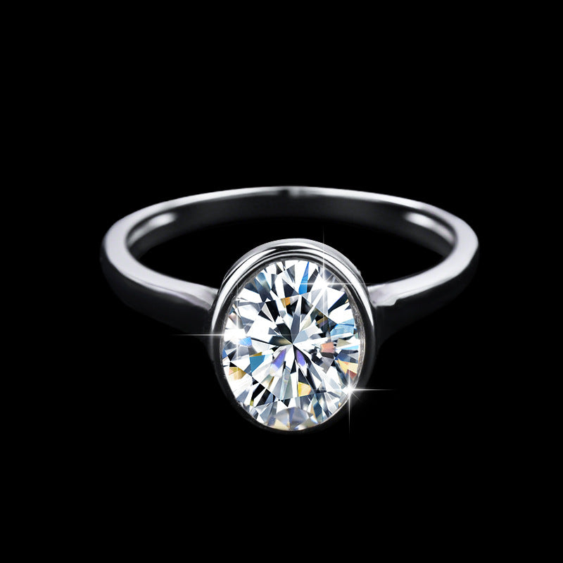 Mozanite And Diamond Ring For Women - Artigo Importado