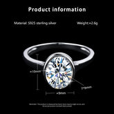 Mozanite And Diamond Ring For Women - Artigo Importado