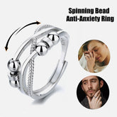 Rotatable Ring With Open Design Fashion Double-layered Hollow Line Anxiety Relief Rings For Women - Artigo Importado