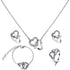 5PCS Fashion Butterfly Pendants Necklace Earrings Ring Bracelet Sets For Women Jewelry Set Bridal Wedding Jewelry Gift - Artigo Importado