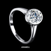 Mozanite And Diamond Ring For Women - Artigo Importado