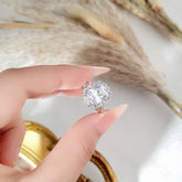 4 Karat Zircon 810 Square Diamond Sterling Silver Ring For Women - Artigo Importado